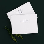 Elegant navy blue return address printed envelope<br><div class="desc">A simple way to add an upscale feel to your event is to use a printed envelope. This one includes an inviting Deliver to on the front,  a subtle navy blue interior texture and a stylized editable return address on the back flap.</div>