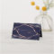 Elegant Navy Blue Rose Gold Foil Agate Wedding