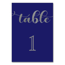 Elegant Navy Blue Silver Minimal Wedding