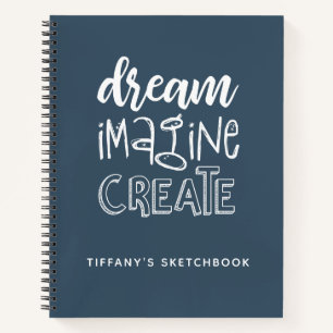 Elegant Navy Blue Sketchbook Notebook
