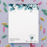 Elegant navy blue watercolor floral, business name letterhead<br><div class="desc">Elegant navy blue watercolor floral letterhead with your business name & logo, designed for businesswomen with a taste for boho floral aesthetics. This letterhead showcases a stunning navy blue floral design in a watercolor style, creating an elegant, feminine, and delicate appearance. It's the perfect choice to make a lasting impression...</div>