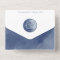 Elegant Navy Blue Watercolor Monogram Wedding