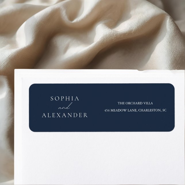 Elegant Navy Blue Wedding Label (Creator Uploaded)