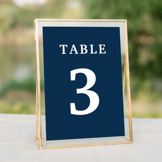 Elegant Navy Blue Wedding Table Number (Elegant Navy Blue Wedding Table Number
)