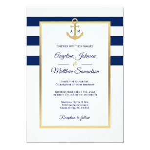 Nautical Wedding Invitations Zazzle