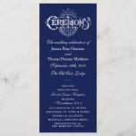 Elegant Navy Blue & White Wedding Ceremony Program<br><div class="desc">Elegant Navy Blue & White Wedding Ceremony Programs.</div>
