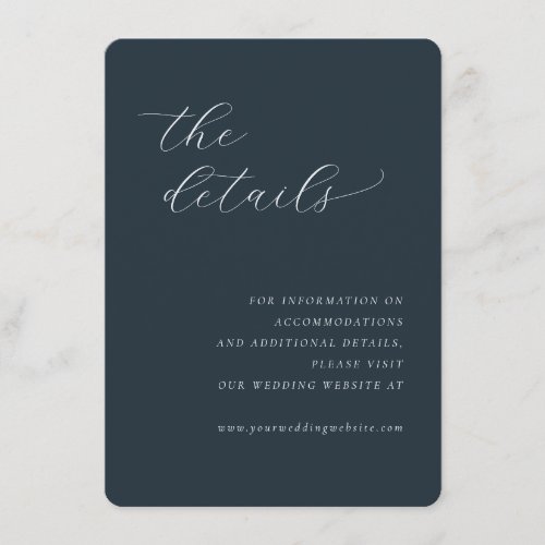 Elegant Navy Calligraphy