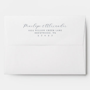 Elegant Navy Calligraphy Envelope
