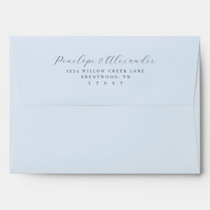 Elegant Navy Calligraphy Envelope