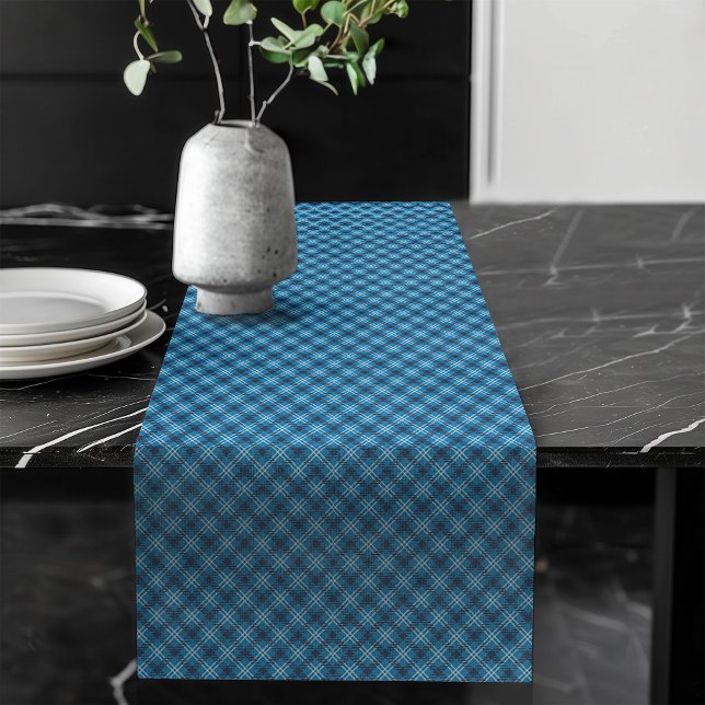 Elegant Navy Check Table Runner for Cozy Dining (Elegant Navy Check Table Runner for Cozy Dining)