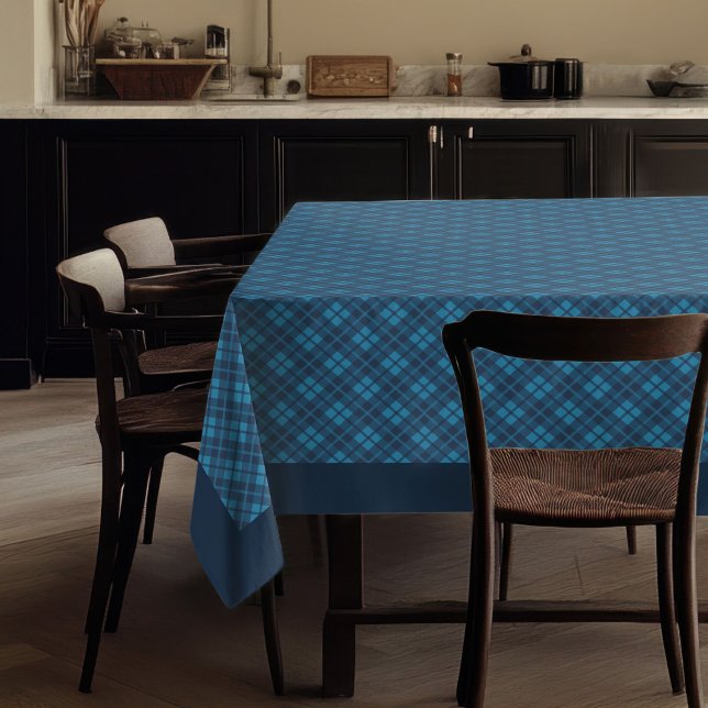 Elegant Navy Check Tablecloth for Stylish Tables (Elegant Navy Check Tablecloth for Stylish Tables)