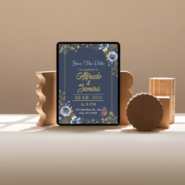 Elegant Navy Dreams: Custom Dark Blue Invitation (Elegant Navy Dreams: Custom Dark Blue)