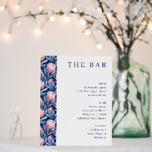 Elegant Navy Floral Border Foam Board
