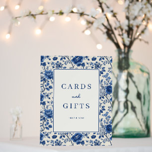 Elegant Navy Floral Gratitude Foam Board