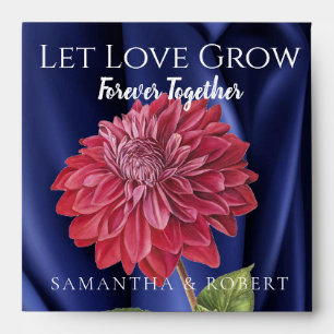 Elegant Navy Floral Wedding Bridal Favor Seeds Envelope