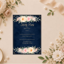 Elegant Navy Floral Wedding
