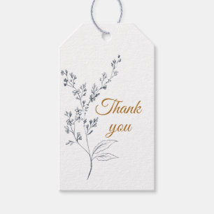 Elegant Navy, Gold and White Gift Tag