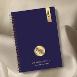 Elegant Navy & Gold Custom Business Logo 2025 Planner<br><div class="desc">Stay organized and on brand with a custom branded planner with this Elegant Navy & Gold Business Logo 2025 Planner design. Featuring a modern navy blue and faux gold design with space for your company logo, name and custom text. Simple, yet elegant, planner diary to help you stay organized. Use...</div>