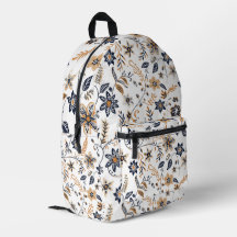 Elegant Navy Gold Floral Botanical