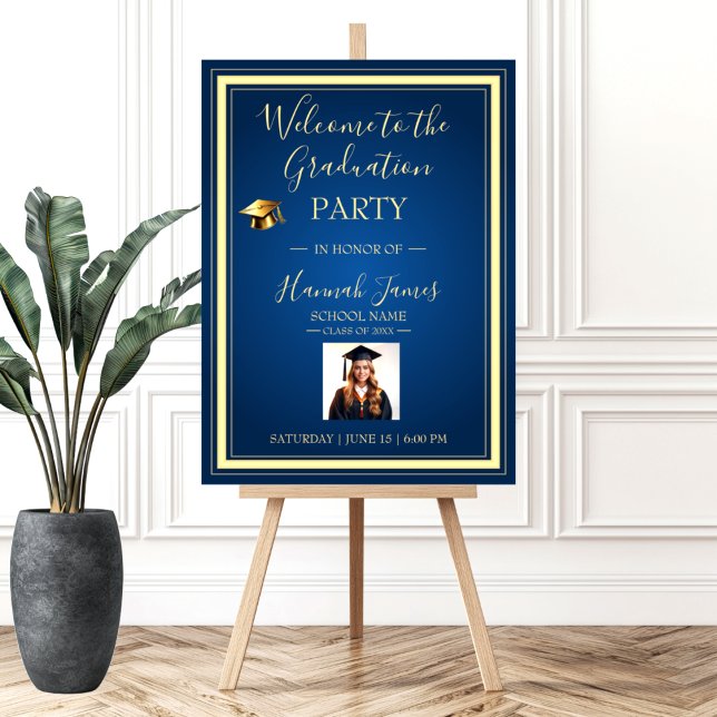 Elegant Navy & Gold Graduation Foam Boards (Creator Uploaded)