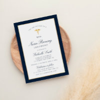 Elegant navy & gold nurse pinning ceremony