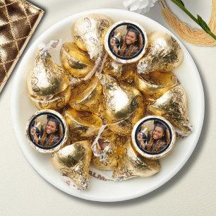 Elegant Navy Gold Thank You Graduation Hershey®'s Kisses®