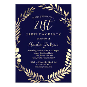 elegant 21st birthday invitations zazzle