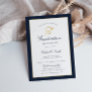 Elegant navy & graduation ceremony invitation