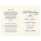 Elegant Navy Ivory Calligraphy Wedding Programs