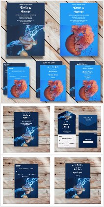 Elegant Navy Jellyfish Nautical Coastal Collection