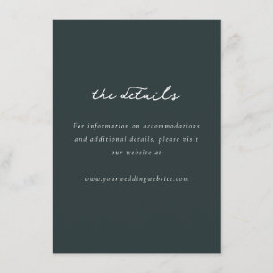 Elegant Navy Minimalist Calligraphy Enclosure Card