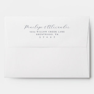 Elegant Navy Minimalist Calligraphy Envelope