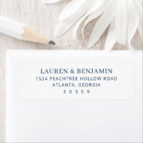 Elegant Navy Minimalist Label