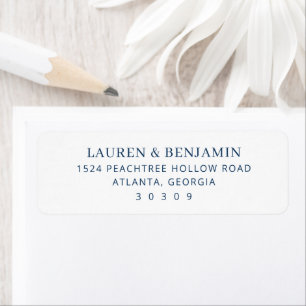Elegant Navy Minimalist Label