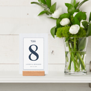 Elegant Navy Numbered Table Sign Holder