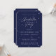 Elegant Navy Script and Stars Graduation Party Invitation | Zazzle
