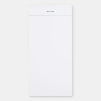 Elegant Navy Script Personalized Border Magnetic Notepad