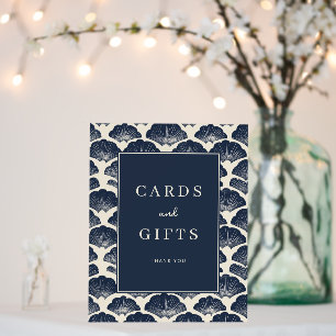Elegant Navy Seashell Gratitude Foam Board