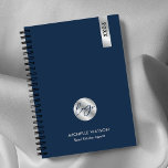 Elegant Navy & Silvee Custom Business Logo 2025 Planner<br><div class="desc">Stay organized and on brand with a custom branded planner with this Elegant Navy & Silver Business Logo 2025 Planner design. Featuring a modern dark blue and faux silver design with space for your company logo, name and custom text. Simple, yet elegant, planner diary to help you stay organized. Use...</div>