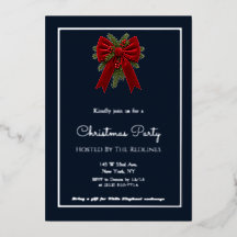 Elegant Navy & Silver Christmas Party
