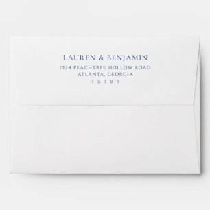 Elegant Navy Typographic Envelope
