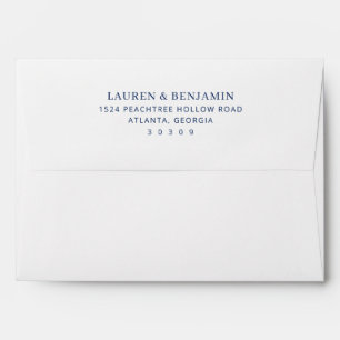 Elegant Navy Typographic Envelope