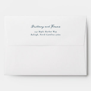 Elegant Navy Typographic Envelope