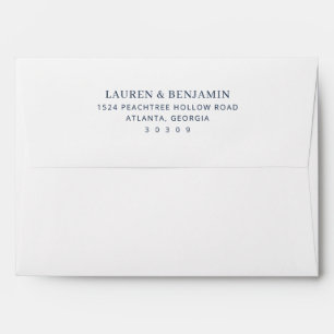 Elegant Navy Typographic Envelope