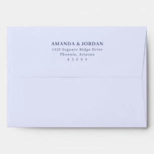 Elegant Navy Typographic Envelope