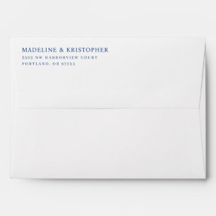 Elegant Navy Typographic Envelope
