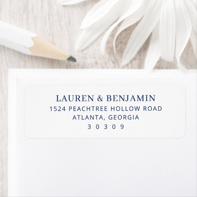 Elegant Navy Typographic Label (Insitu)