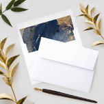 Elegant Navy Watercolor Ink & Golden Jewel Envelope Liner<br><div class="desc">Our starry golden jewel abstract winter night Christmas collection captures a royal opulence with a modern abstract twist. Deep navy blues,  golden jewel tones,  and hints of blue shades create an elegant abstract design. All illustrations are hand-drawn original artwork by Moodthology Papery.</div>
