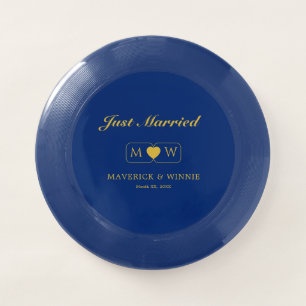 Elegant Navy Wedding Wham-O Frisbee Party Favor Gi