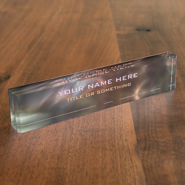 Elegant Nebula Desk Name Plate (Side)